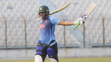Bangladesh All-rounder Shakib Al Hasan in Practice session