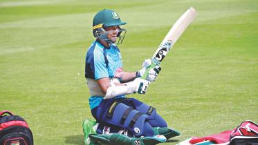 Bangladesh’s star all-rounder Shakib Al Hasan was beaming in training yesterday