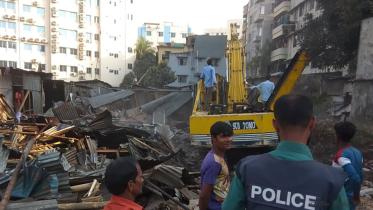 eviction drive at Shyamoli slum in Dhaka
