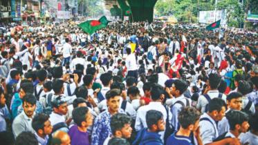 Student protest for road safety