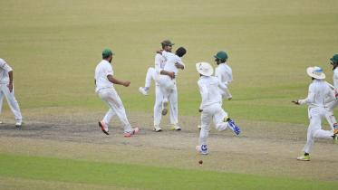Tigers celebrating their historic win against Australia