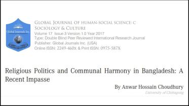 Religious Politics and Communal Harmony in Bangladesh: A Recent Impasse