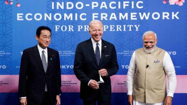 US President Joe Biden, Indian Prime Minister Narendra Modi and Japanese Prime Minister Fumio Kishida