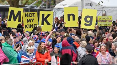 Protests during coronation of Prince Charles
