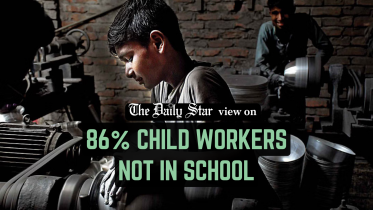 86% of child workers not in school