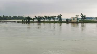 low-lying areas in sylhet flooded due to rainfall