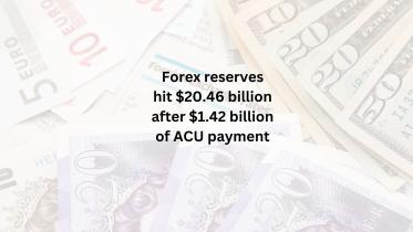forex reserves falls after ACU payment