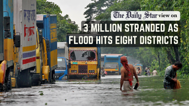 3 million stranded as flood hits eight districts