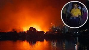 Dhaka korail slum fire today