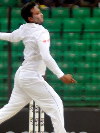 Shakib in action